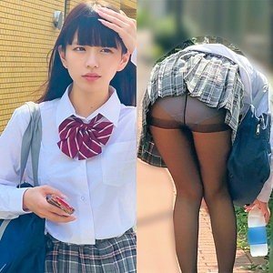 黒ストッキングミニスカート女子：スクール水着中出し盗撮