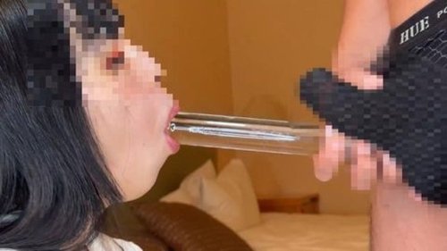黑发清纯口交女神雪再战，榨干禁欲男！